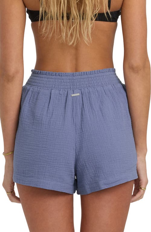 Billabong In The Waves Cotton Gauze Shorts In Blue