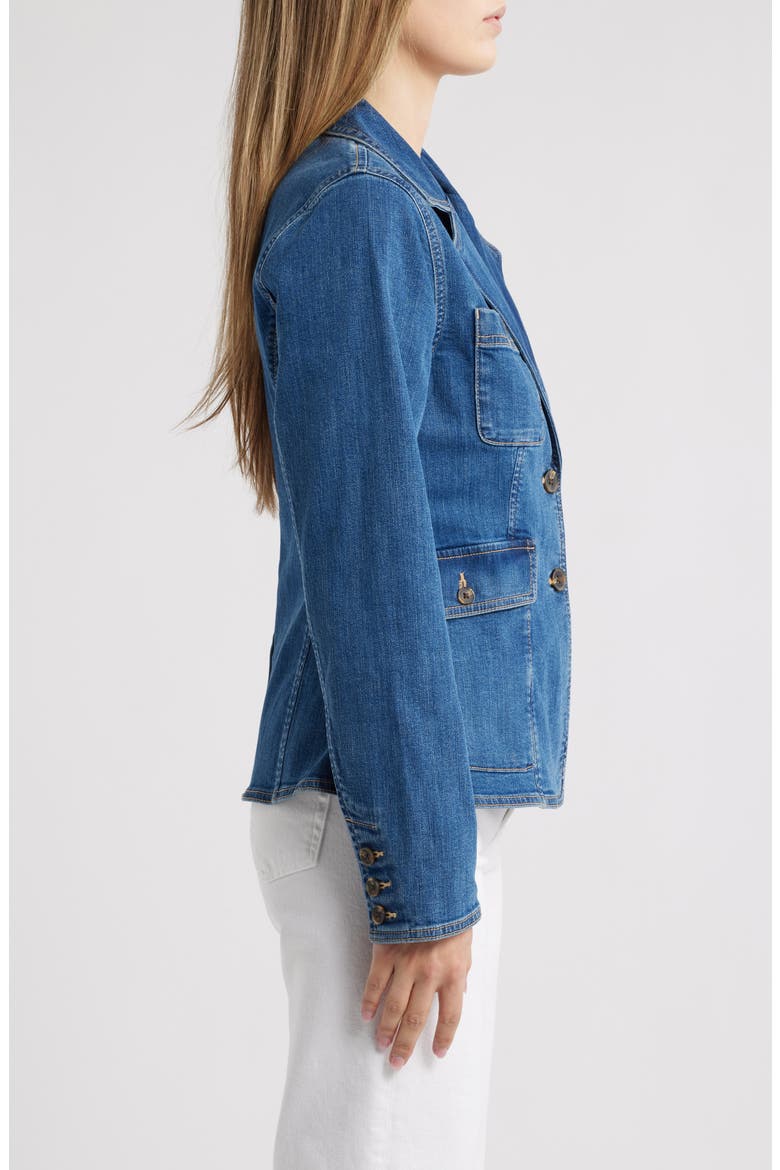 Patch Pocket Denim Blazer, Alternate, color, MEDIUM WASH