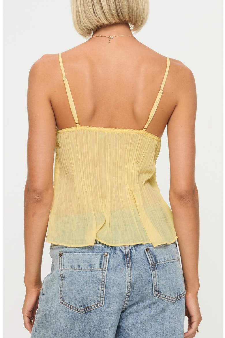 Zami Lace Trim Semisheer Camisole, Alternate, color, YELLOW