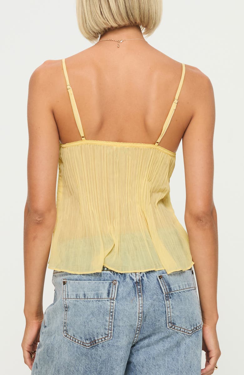 Princess Polly Zami Lace Trim Semisheer Camisole, Alternate, color, Yellow