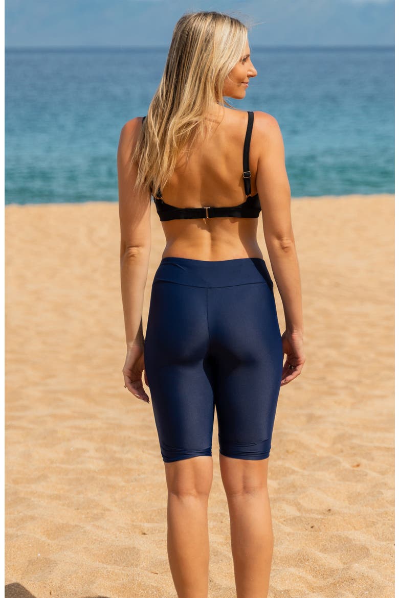 Long Bike Swim Shorts, Alternate, color, Navy