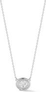 GLAZE JEWELRY Cubic Zirconia Oval Pendant Necklace