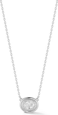 GLAZE JEWELRY Cubic Zirconia Oval Pendant Necklace