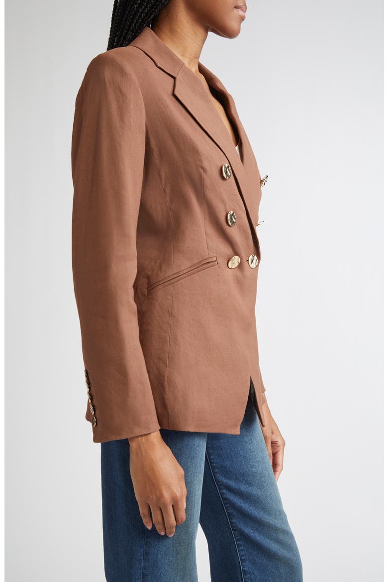 Elle Linen Blend Dickey Jacket, Alternate, color, LIGHT CHICORY