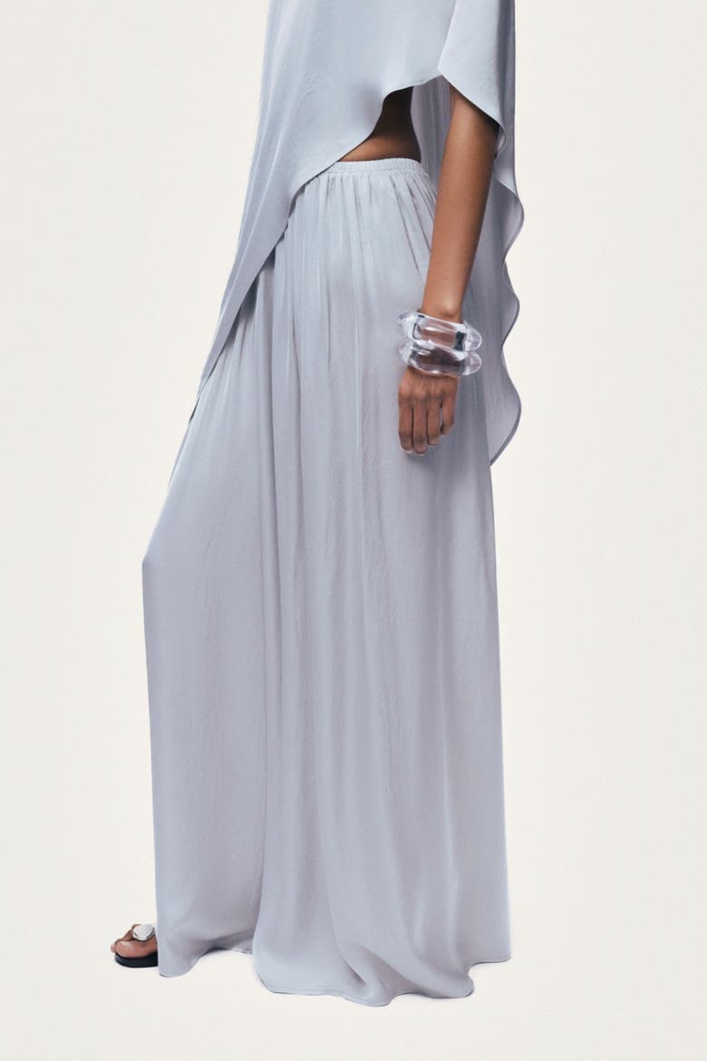 Elasticated Wide-Leg Pants, Alternate, color, Grey