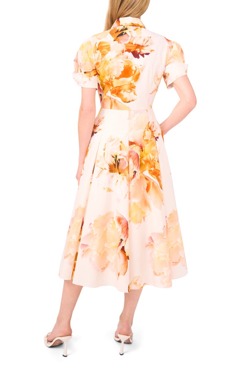 Ted Baker Floral Puff Sleeve Cotton Shirtdress, Alternate, color,