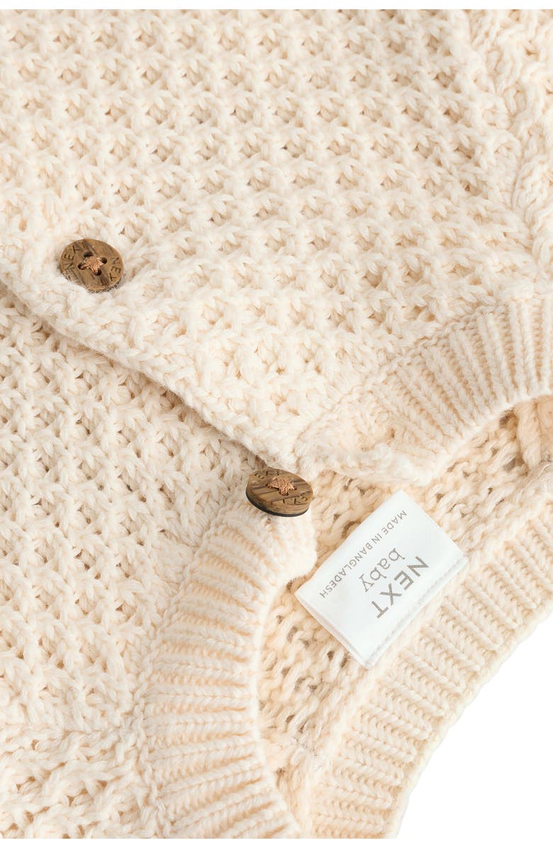 NEXT Rainbow Slogan Cardigan, Alternate, color, Neutral