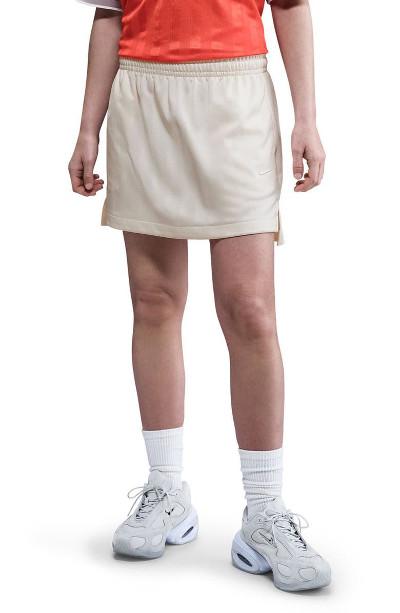 Nike Sportswear Jacquard Stripe Miniskirt, Main, color, Pale Ivory/ Sail