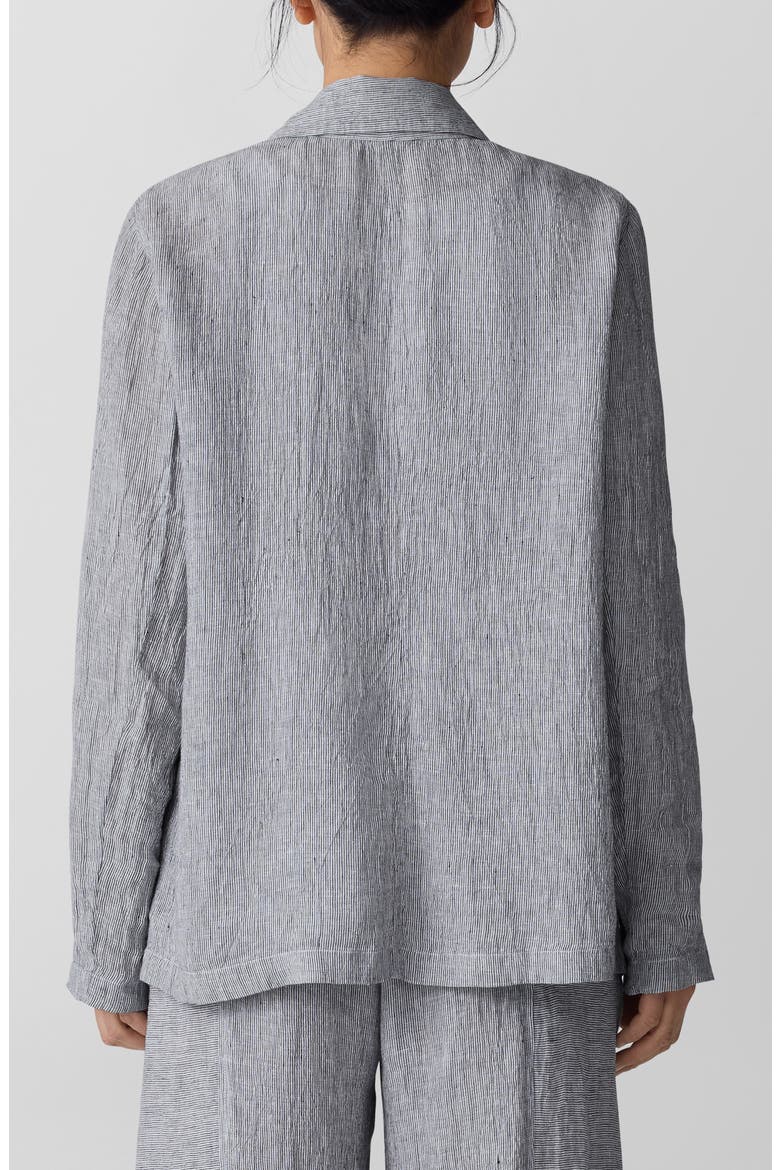 Organic Linen Blazer, Alternate, color, INK