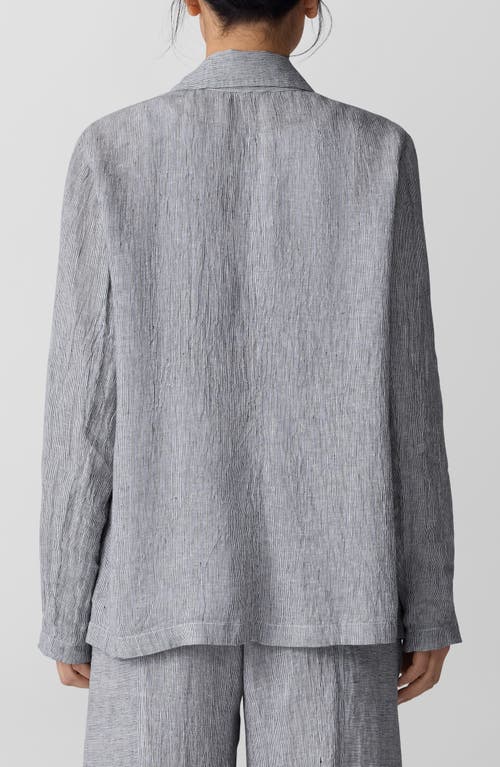Eileen Fisher Notch Collar Linen Blazer
