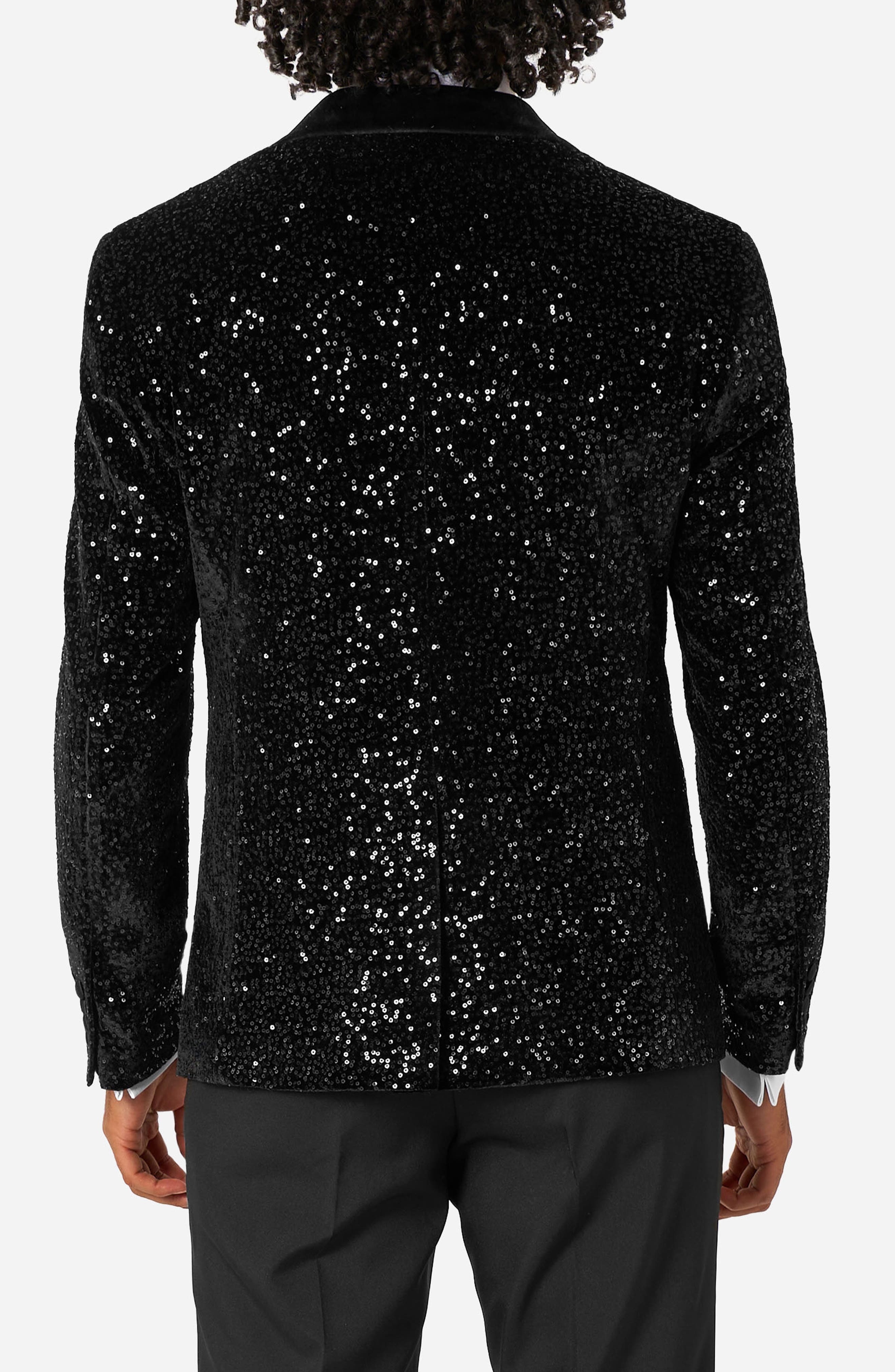 Black Sequin Dinner Jacket - image 2