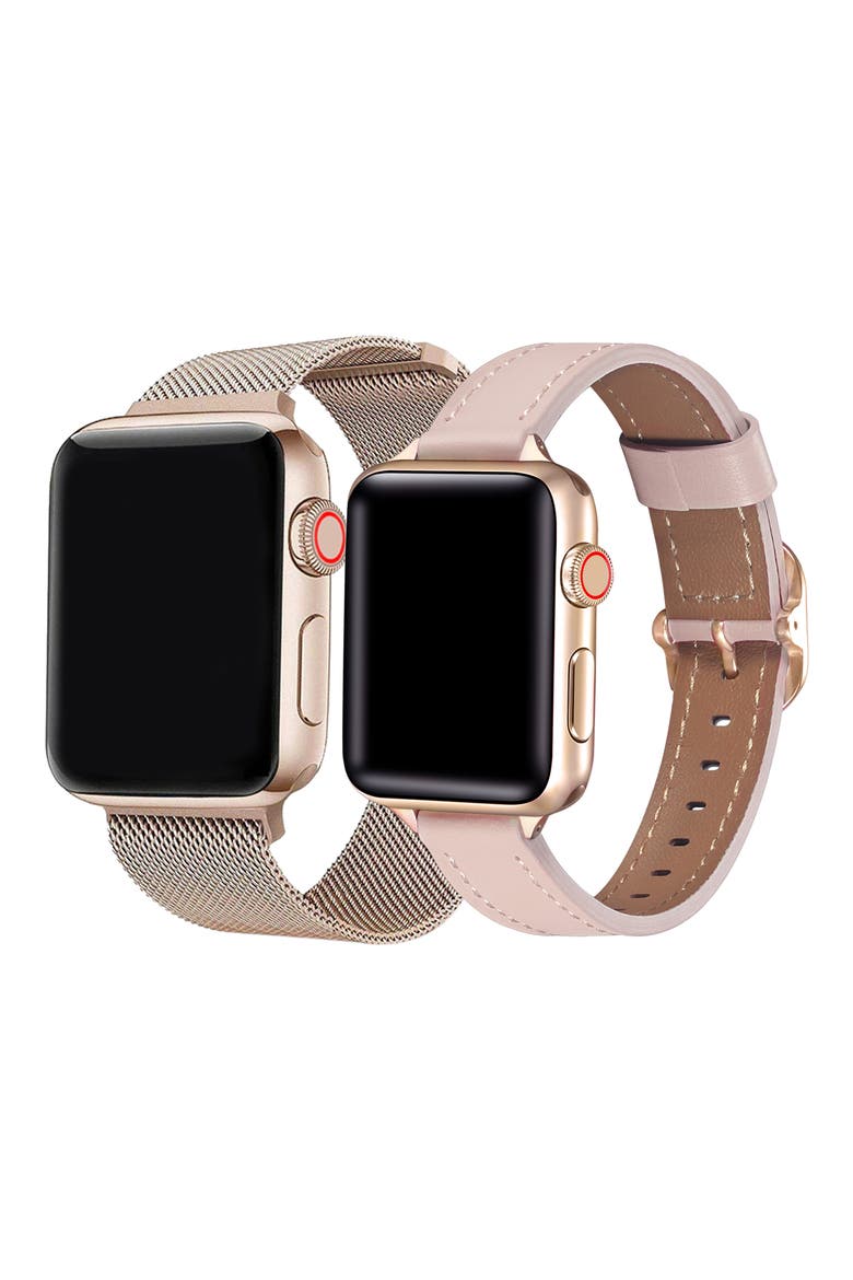 Assorted 2-Pack Apple Watch® Watchbands, Alternate, color, ROSE GOLD