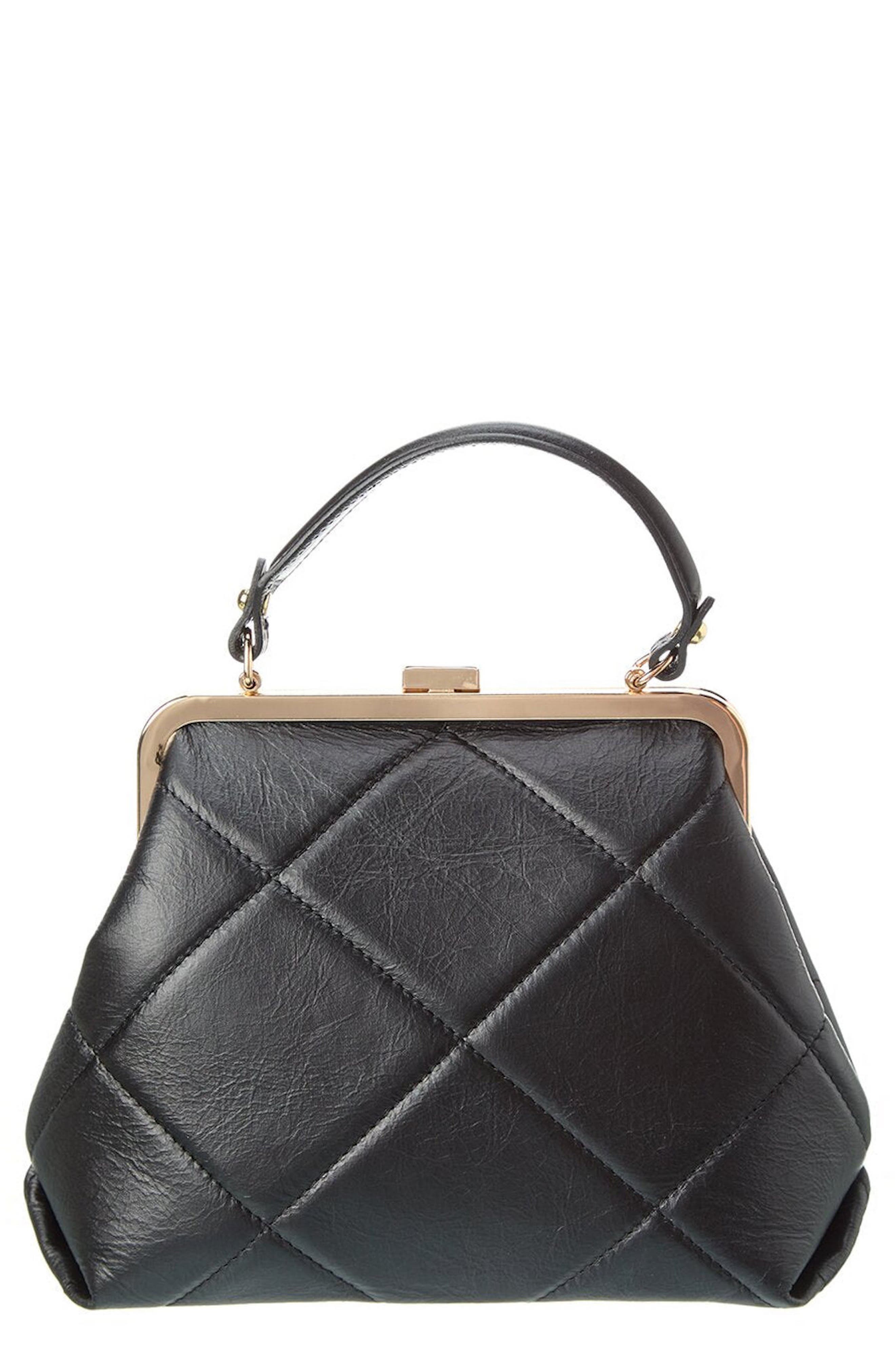 Persaman New York Diamond Quilt Satchel Bag