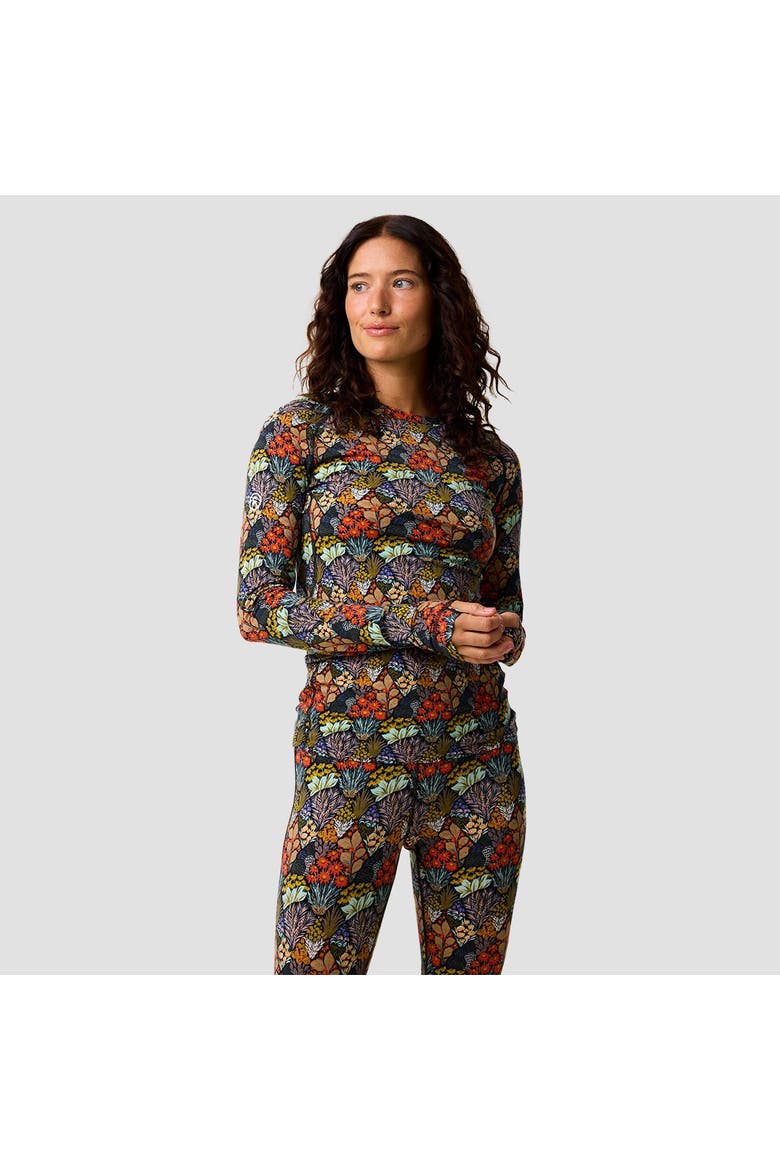Women's Bga Cedars Rws Merino Lt-wt Baselayer Crew Top, Main, color, Superbloom Print