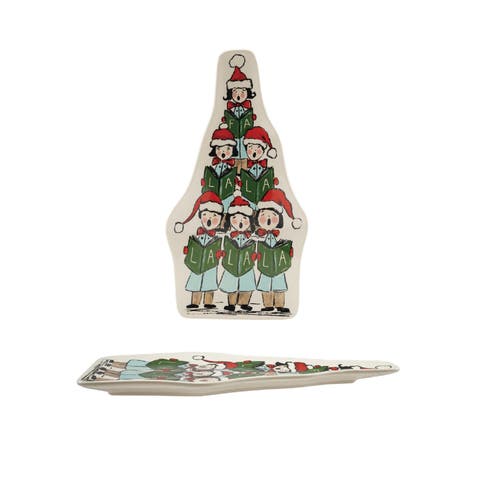 Fa La La Stoneware Choir Platter