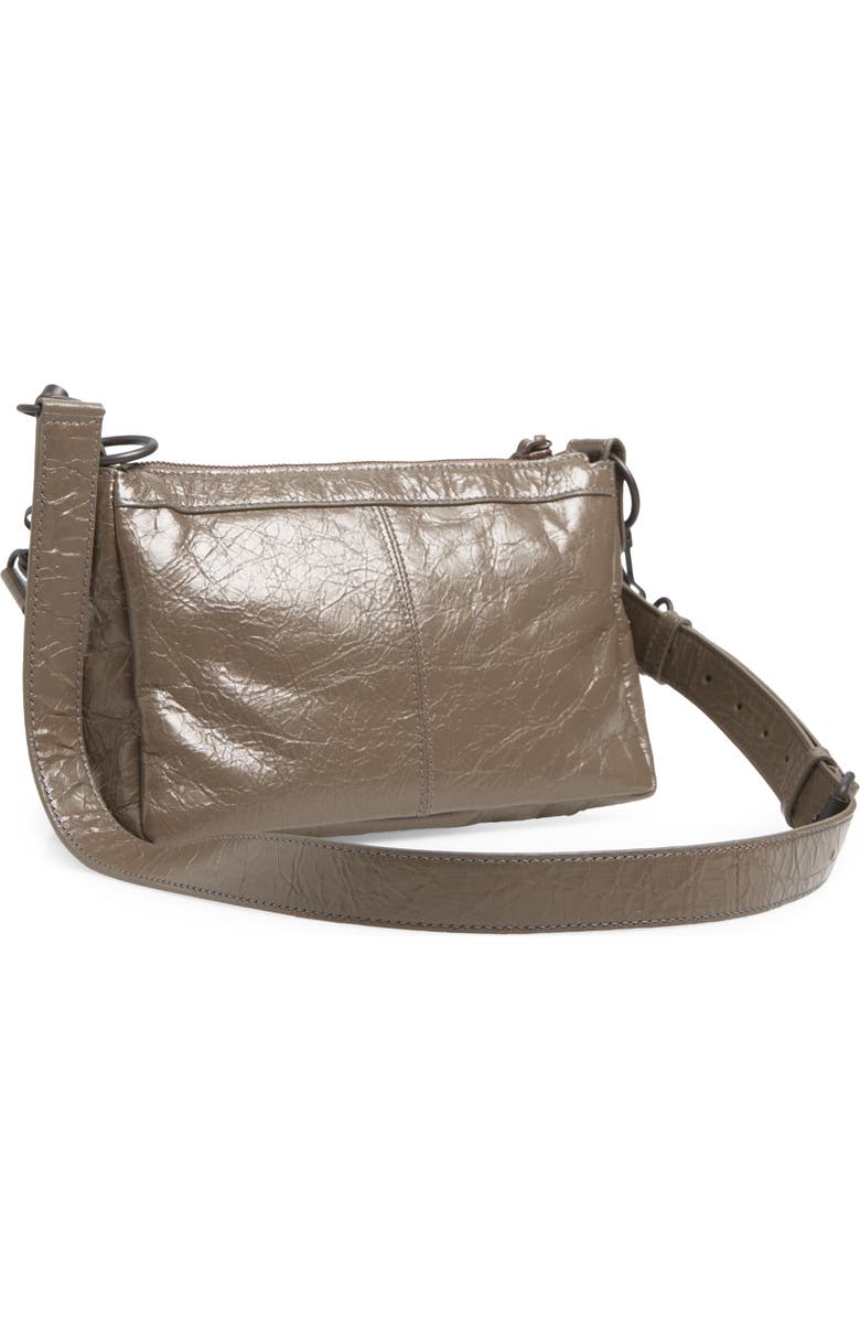 Balenciaga Mini Le City Moto Leather Shoulder Bag, Alternate, color, 3258 Army Green
