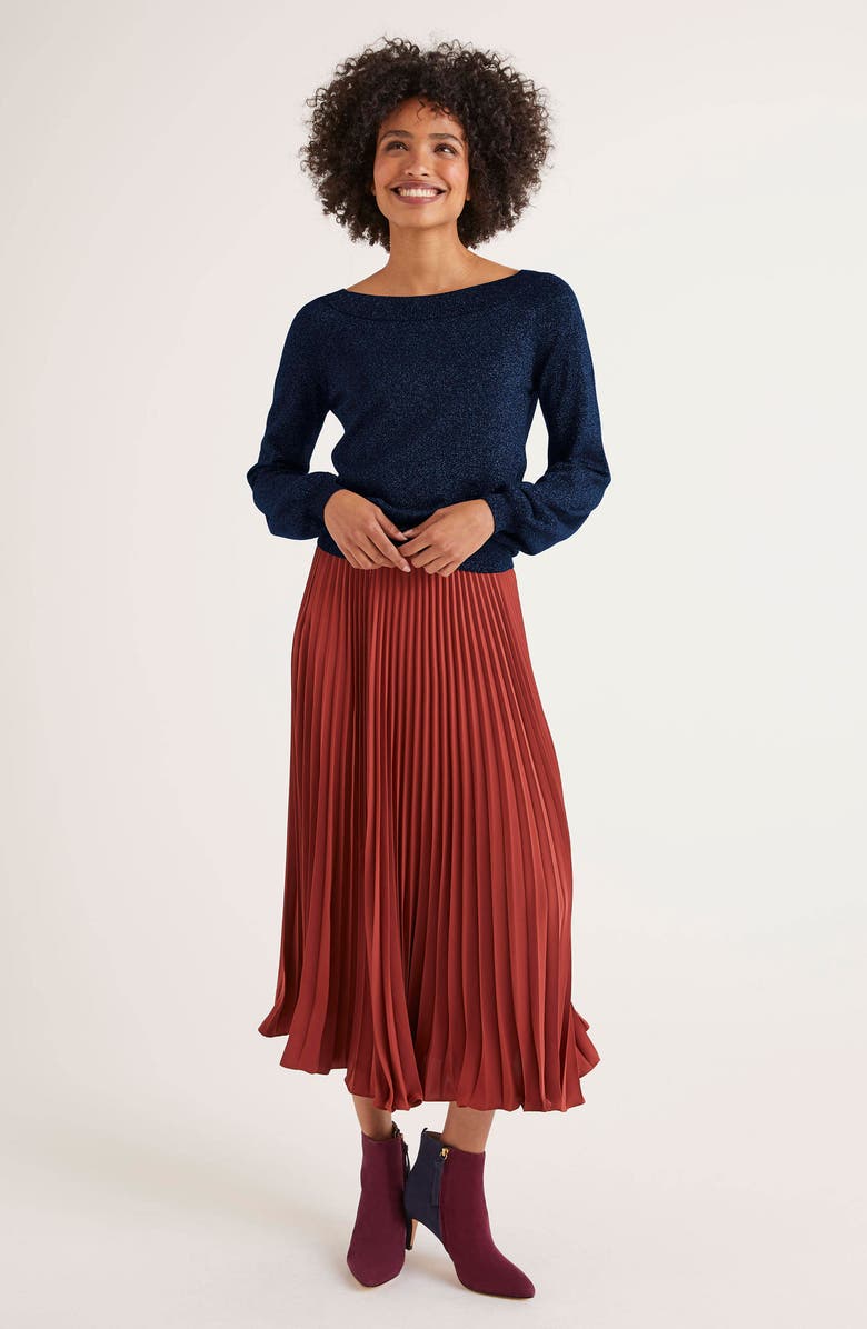 Boden Mabel Metallic Bishop Sleeve Sweater, Alternate, color, 