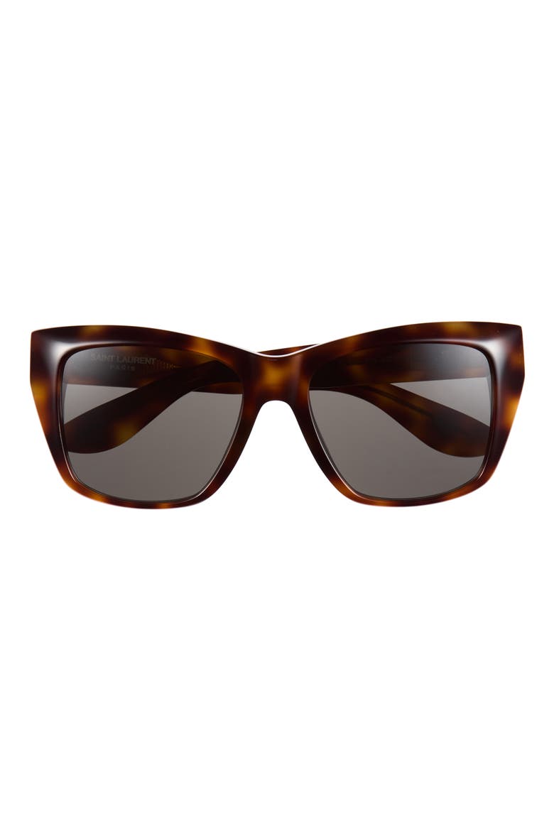 SL 923 55mm Square Cat Eye Sunglasses, Main, color, HAVANA