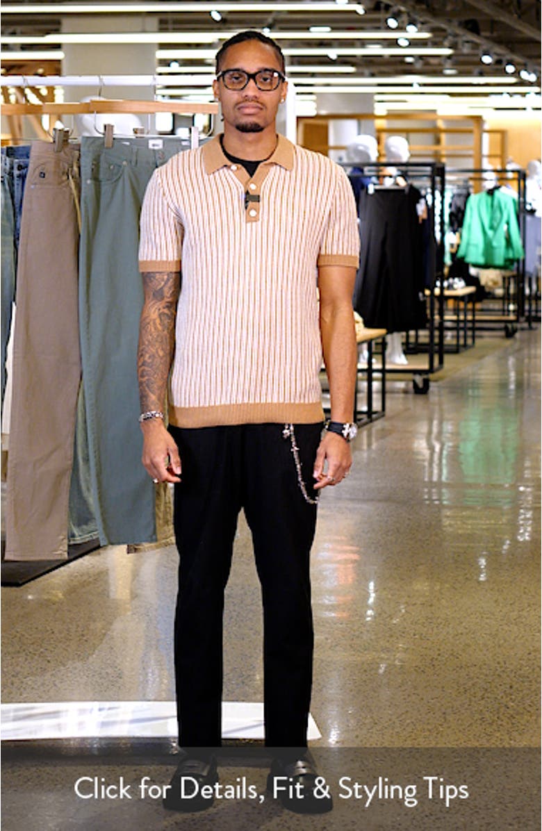 Royce Stripe Knit Polo, sales video thumbnail