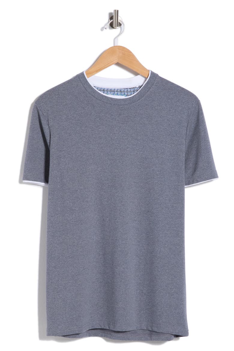 Textured Crewneck T-Shirt, Alternate, color, GREY