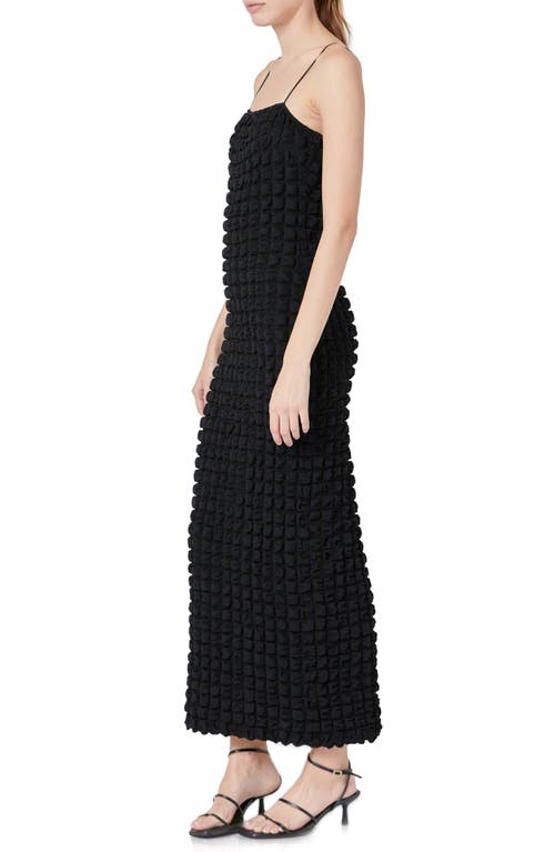 Endless Rose Puckered Bubble Maxi Dress In Black