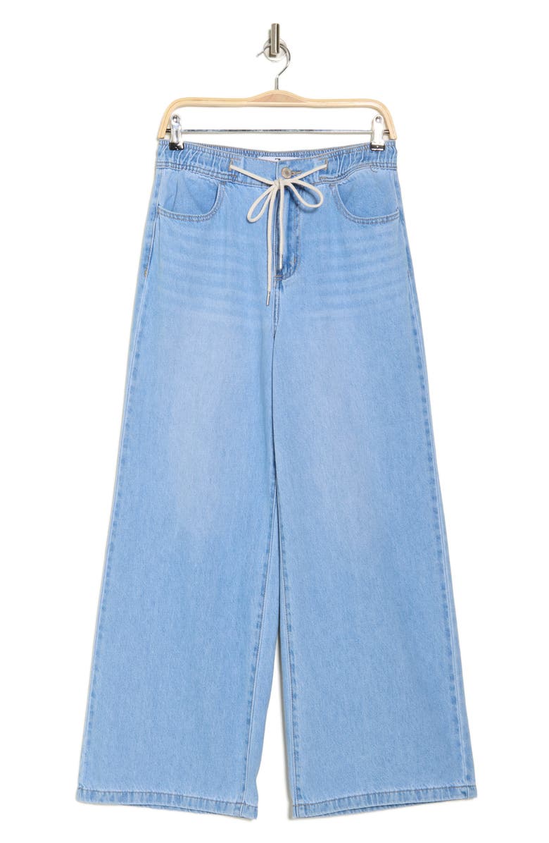 FLYING ANGEL Drawstring Palazzo Jeans, Alternate, color,