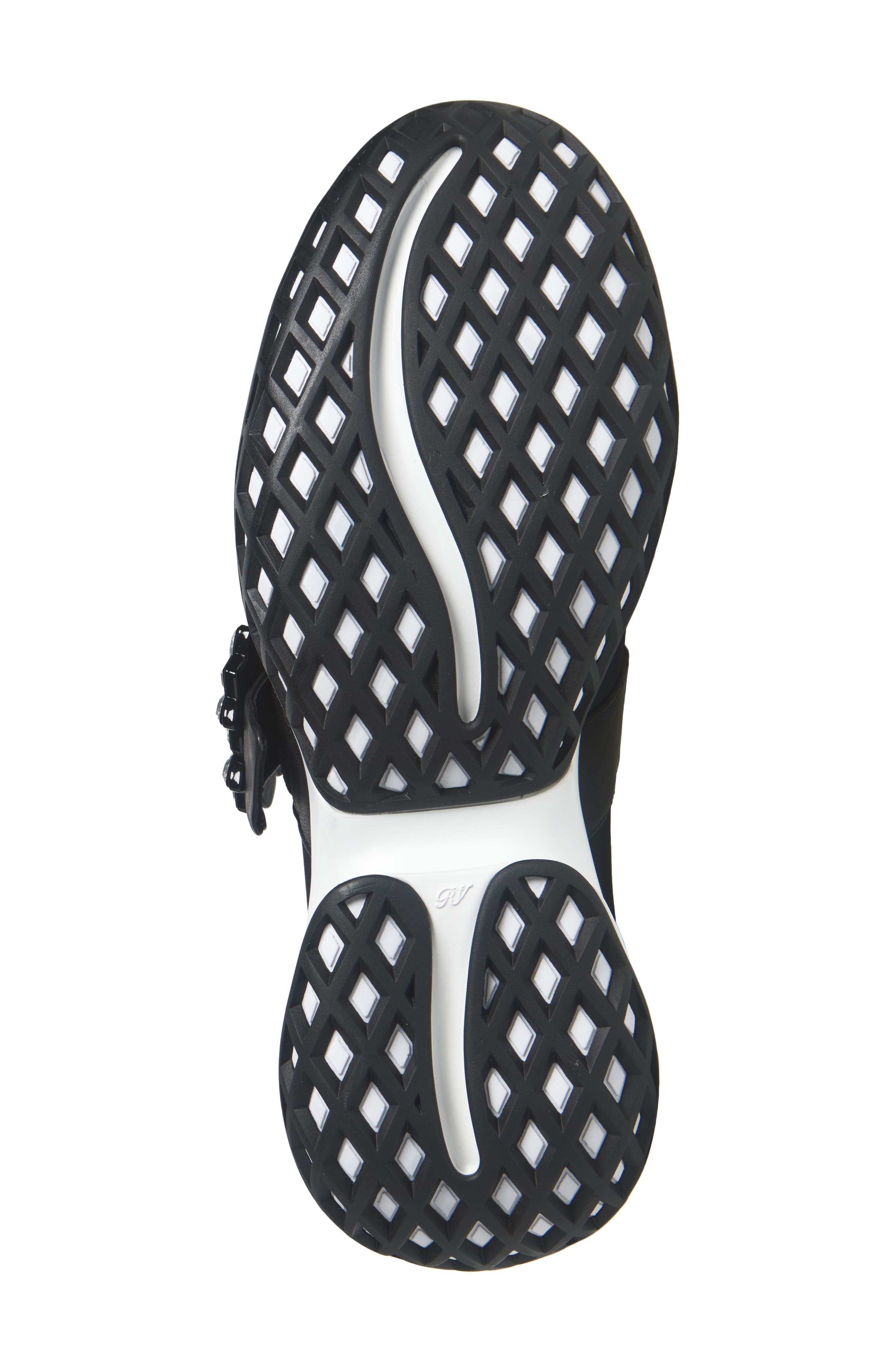 Roger Vivier Viv Run Strass Mary Jane Sneaker, Alternate, color, Nero