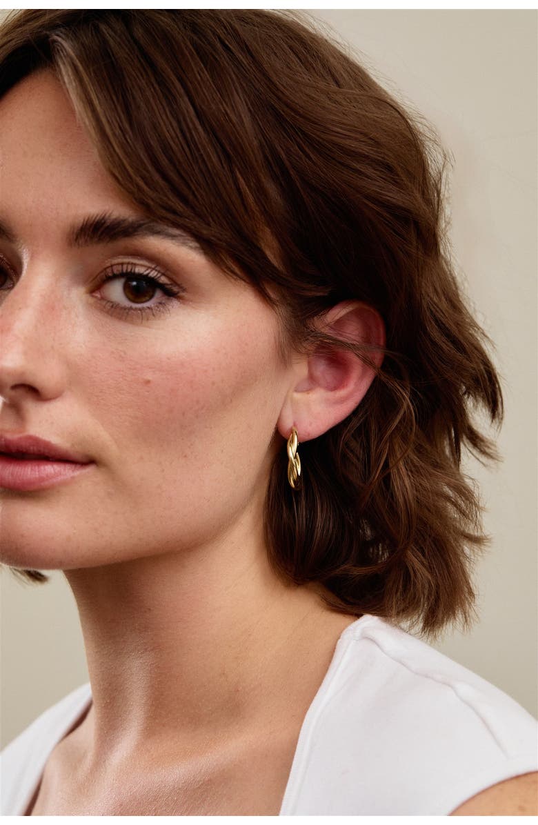 Set & Stones Lainey Twisted Hoops, Alternate, color, Gold