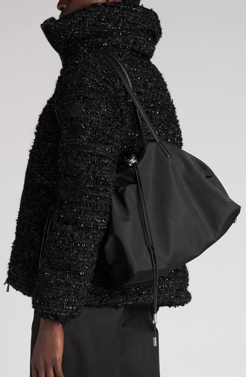 Moncler New Trick Drawstring Tote In Black