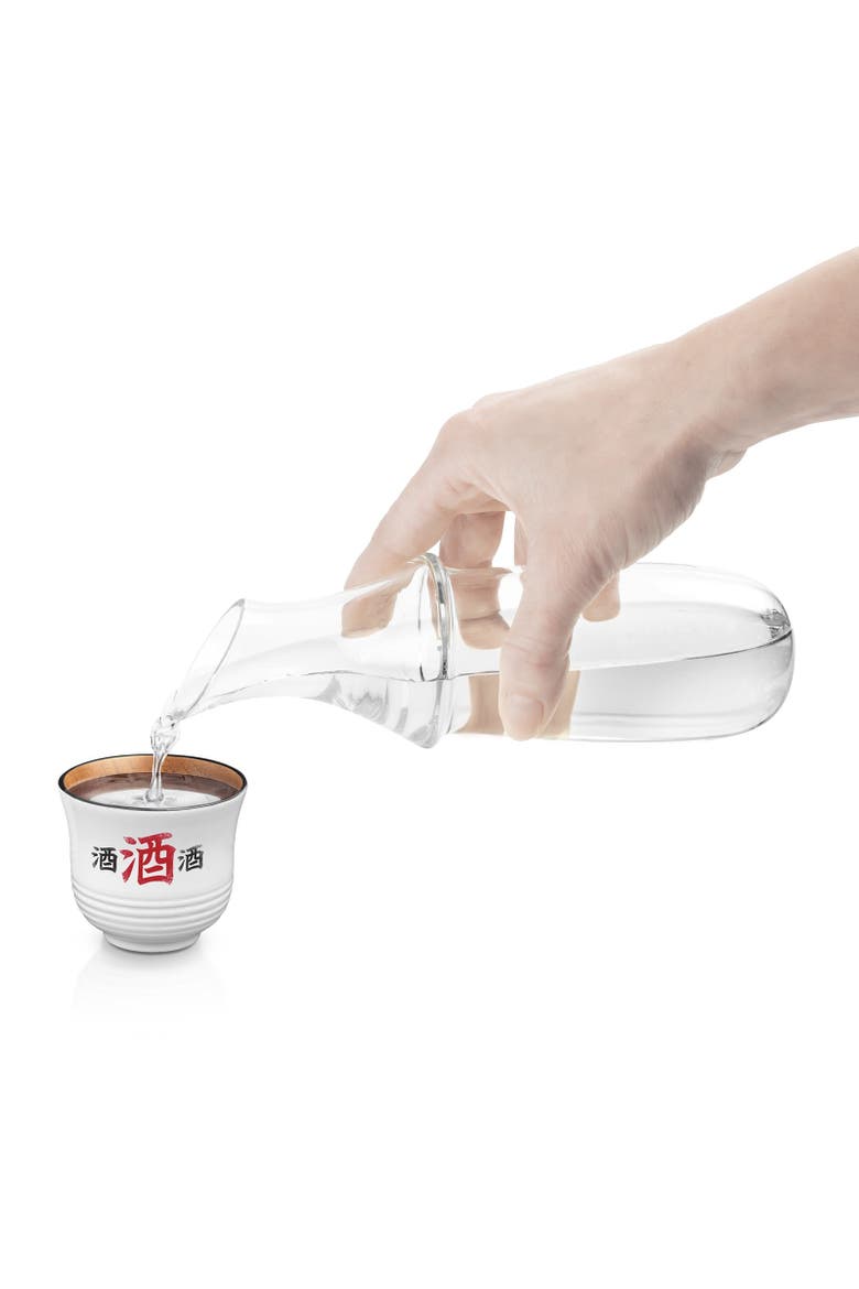 Sake Decanter Set - Frosted White, Alternate, color, White