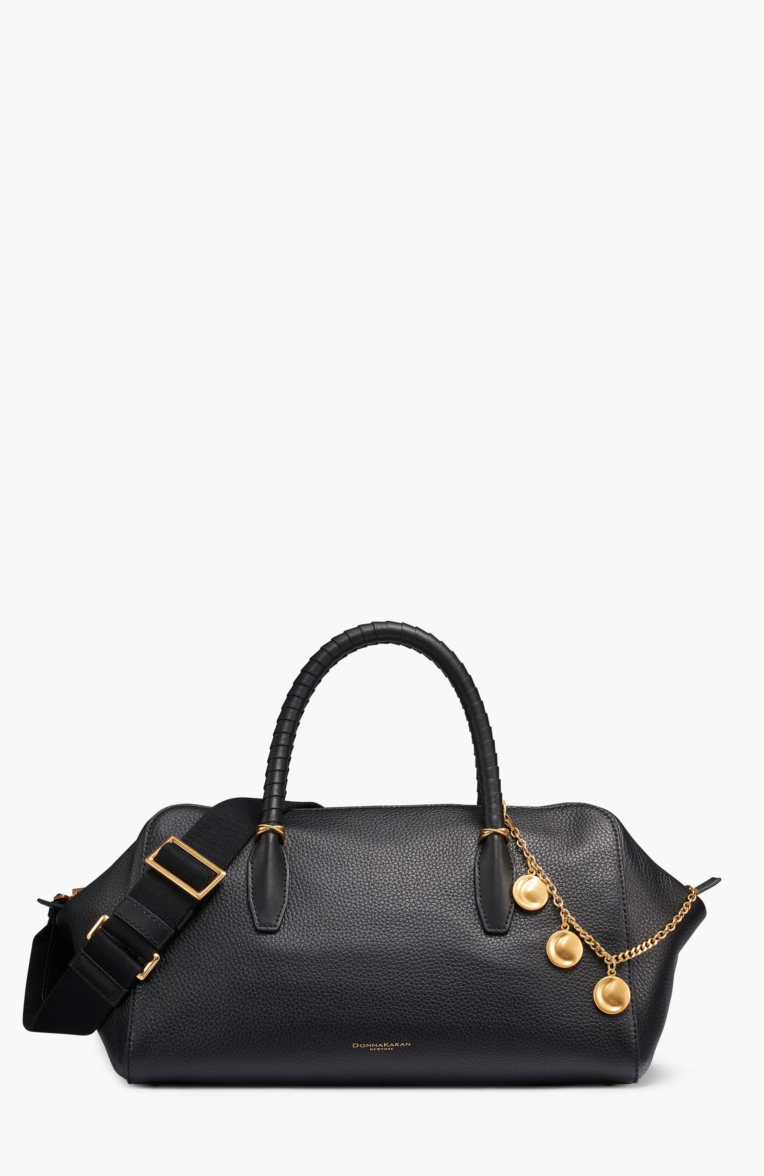 Donna Karan New York Chantilly Satchel, Main, color, Blk/Gold