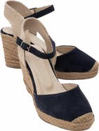 Forever & Always Shoes Sinta Suede Leather Platform Espadrille