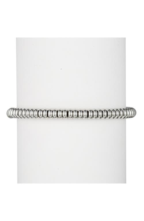 Eye Candy Los Angeles Hugo Rondelle Slider Bracelet In Silver