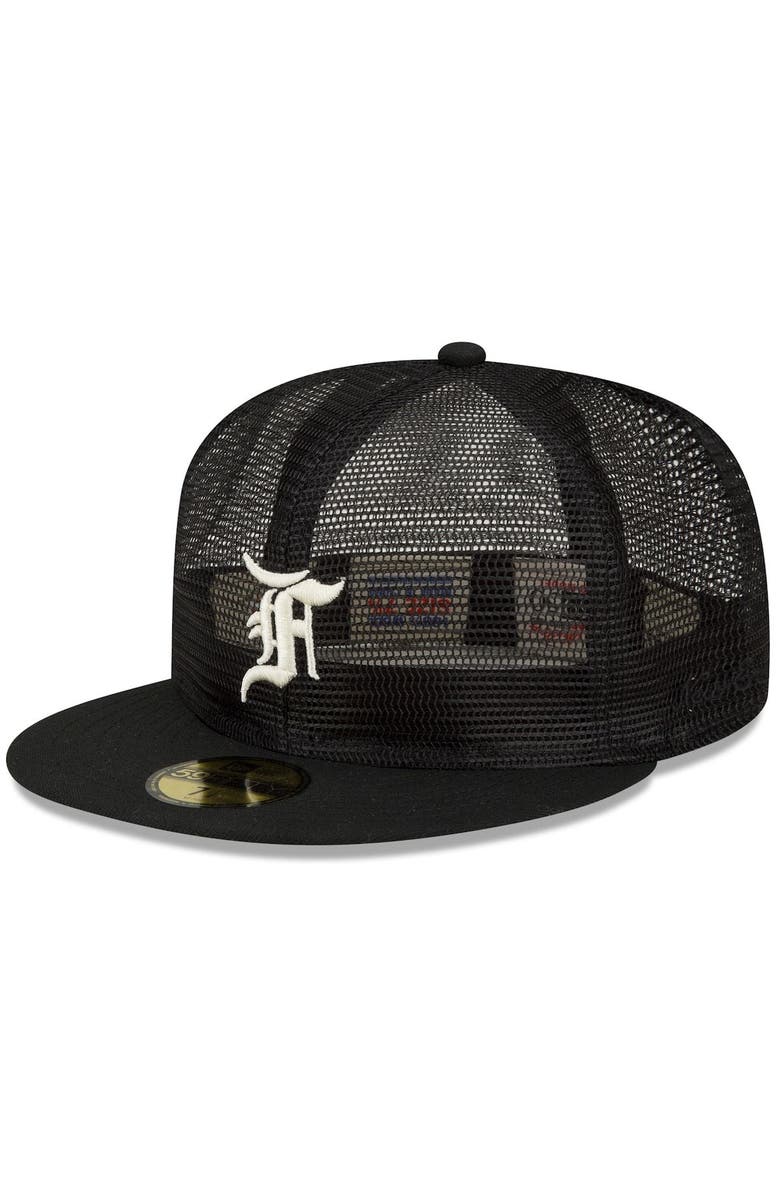 New Era x Fear of God Men's New Era x Fear of God  Black Mesh 59FIFTY Fitted Hat, Main, color, Black