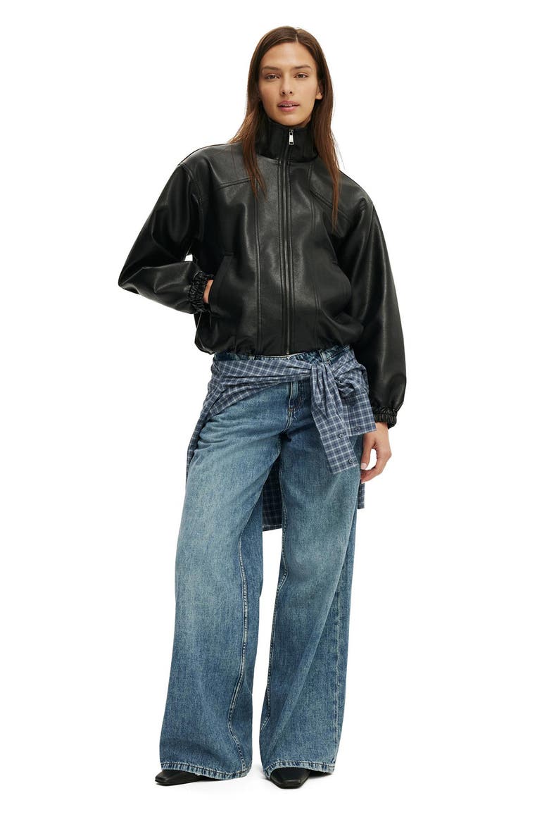 Low Rise Wide Leg Jeans, Alternate, color, MIAMI BLUE