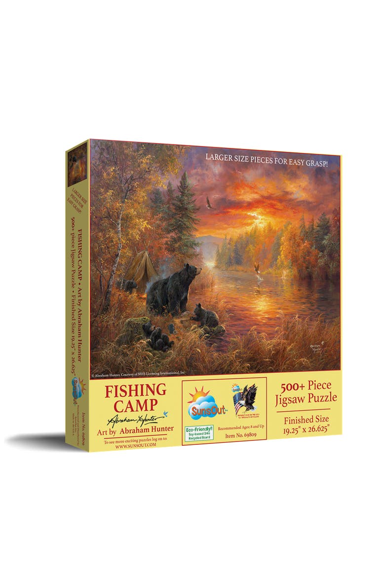 Fishing Camp 500 piece Jigsaw Puzzle for Adults Large Pieces, Main, color, Multicolor
