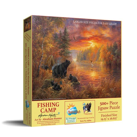 Fishing Camp 500 piece Jigsaw Puzzle for Adults Large Pieces