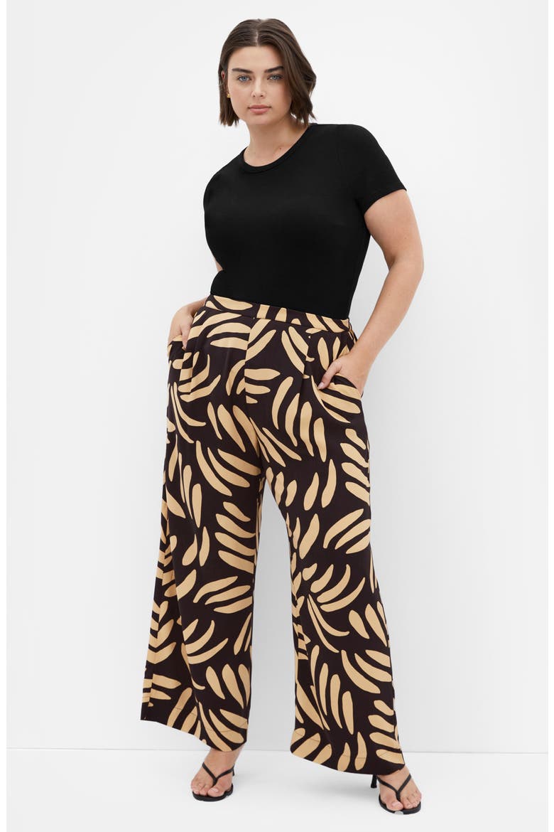 Aspyn Straight Leg Pants, Alternate, color, BLK/ TAUPE
