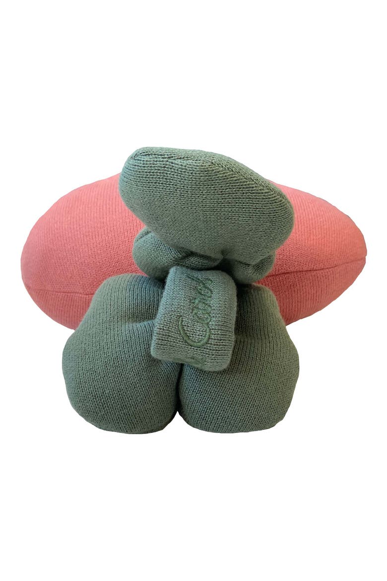 Kids' Ramona the Radish Knitted Accent Pillow, Alternate, color, DARK GREEN ASH ROSE