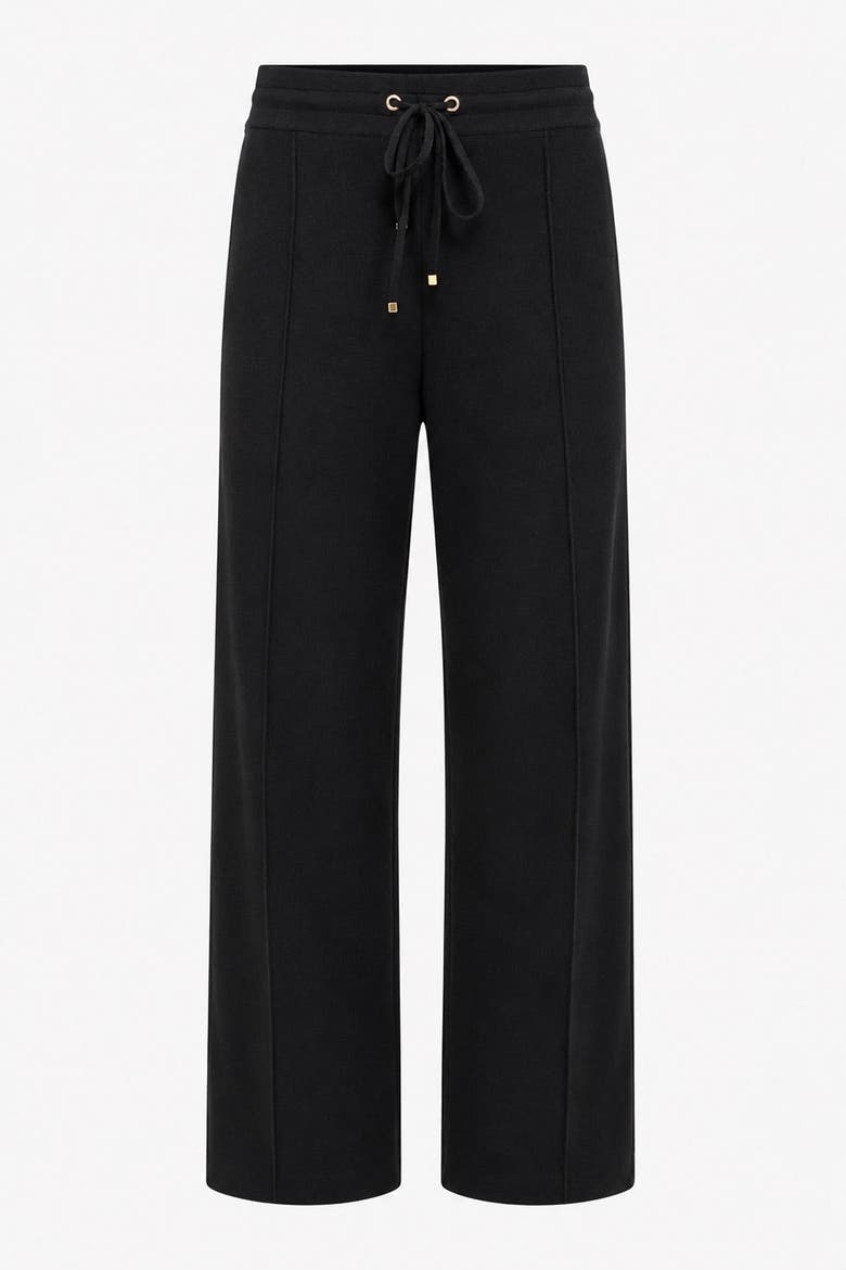 Drawstring Knitted Trousers, Alternate, color, Black