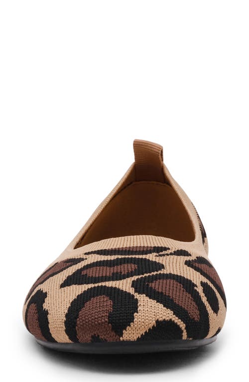 Anne Klein Joyy Knit Ballet Flat In Brown