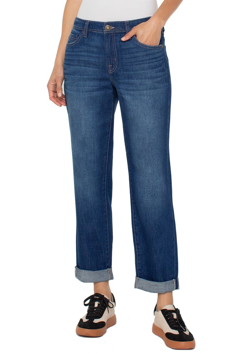 Liverpool Los Angeles The Keeper Cuffed Boyfriend Jeans, Main, color, Pleasant Creek