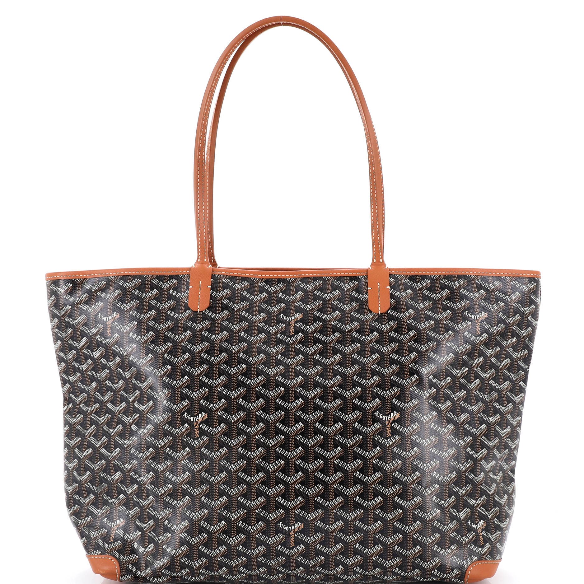 Pre-Owned Goyard Artois Tote Coated Canvas MM, Main, color, Brown