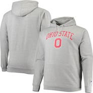 Champion Men's Champion Heather Gray Ohio State Buckeyes Big & Tall Arch Over Logo Powerblend Pullover Hoodie