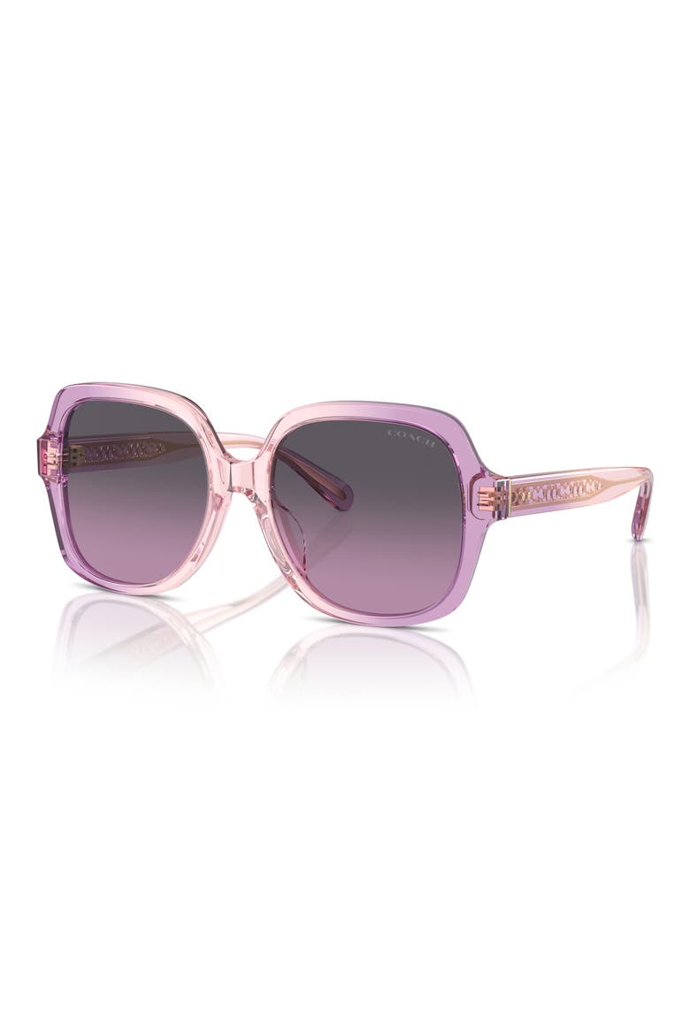 54mm Square Gradient Sunglasses, Alternate, color, PINK GRADIENT