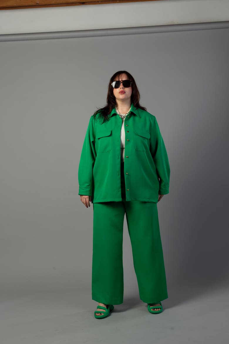 Riley Wide Leg Pant, Alternate, color, Green