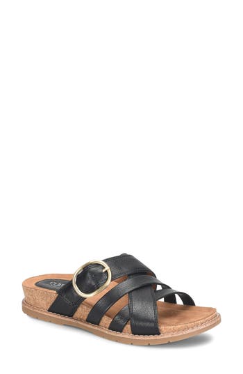 Eurosoft Georgette Slide Sandal In Black