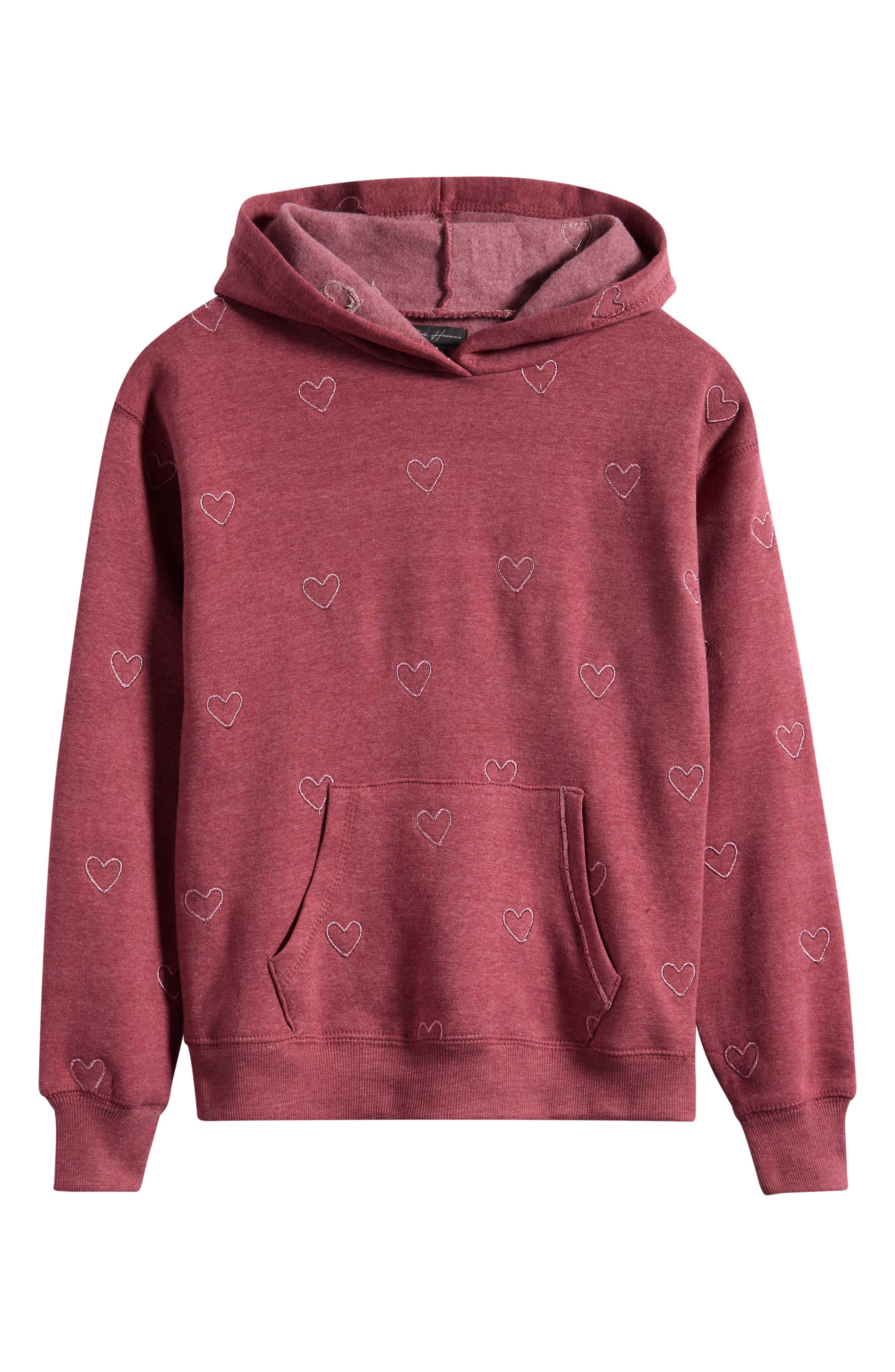 Kids' Heart Embroidered Hoodie