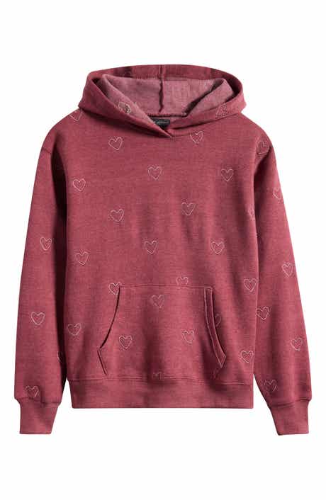 Kids' Heart Embroidered Hoodie