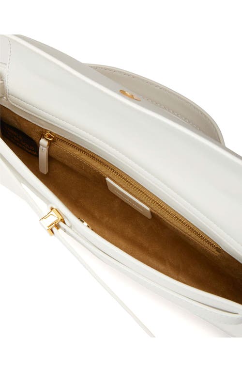 Veronica Beard Dash Belt Leather Clutch Bag In Off White